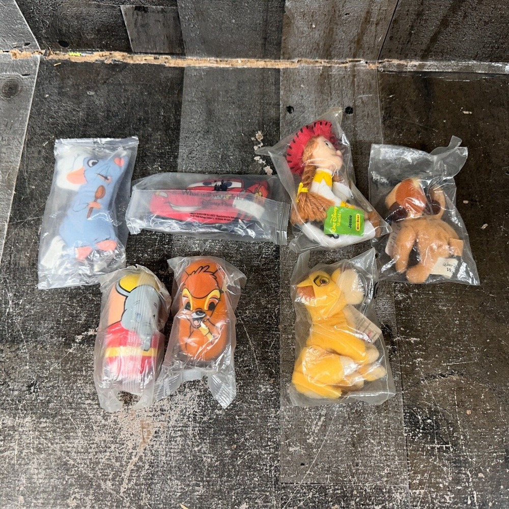 VTG Kellogg’s Walt Disney World Toy Story Mini Plush Wobbler Lot - Sealed
